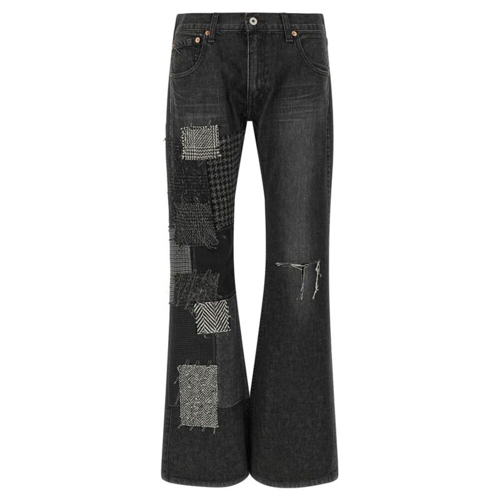 Junya Watanabe Black Cotton Flared Women's Jeans